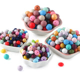 50Pcs Silicone Round Beads for Jewelry Making DIY