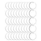 50Pcs Clear Acrylic Circle Blanks 2 Inch with Hole for Keychain Pendant DIY