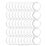 50Pcs Clear Acrylic Circle Blanks with Hole 2 Inch A30 21 Dropship