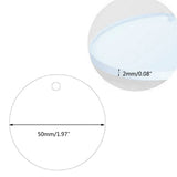 50Pcs 2 Inch Acrylic Circle Blanks Clear Rounds with Hole for DIY Jewelry Making