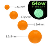 50Pcs Dark Glow Acrylic Screw Ball Piercing Replacement