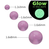 50Pcs Dark Glow Acrylic Screw Ball Piercing Replacement