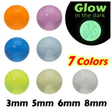 50Pcs Dark Glow Acrylic Screw Ball Piercing Replacement