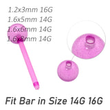 50Pcs Dark Glow Acrylic Screw Ball Piercing Replacement