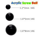 50Pcs Acrylic Replacement Balls for Body Jewelry Nipple Barbell
