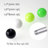50Pcs Acrylic Replacement Balls for Body Jewelry Nipple Barbell