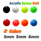 50Pcs Acrylic Screw Thread Ball Parts for Piercing Jewelry Replacement Beads