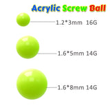 50Pcs Acrylic Screw Thread Ball Parts for Piercing Jewelry Replacement Beads