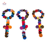 50Pcs African Fabrics Buttons Round Shapes Sewing Supplies DIY WYB686