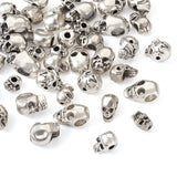 50Pcs Alloy Tibetan Skull Spacer Beads Halloween Necklace Bracelet Charms