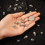 50Pcs Alloy Tibetan Skull Spacer Beads Halloween Necklace Bracelet Charms
