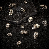 50Pcs Alloy Tibetan Skull Spacer Beads Halloween Necklace Bracelet Charms