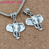 50Pcs Elephant Head Charms Pendants for Jewelry Making 22.8x38mm