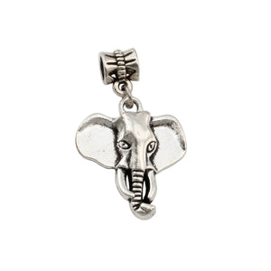 50Pcs Elephant Head Charms Pendants for Jewelry Making 22.8x38mm