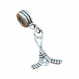 50Pcs Alloy Hockey Sticks Dangle Beads Sports Jewelry Making DIY Craft