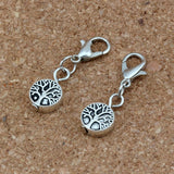 50 Pcs Life Tree Floating Lobster Clasps Charm Pendants Jewelry Making DIY