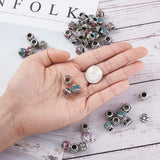 50Pcs Rhinestone European Beads Mixed Large Hole Spacer DIY Charms Bracelet