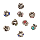 50Pcs Rhinestone European Beads Mixed Large Hole Spacer DIY Charms Bracelet