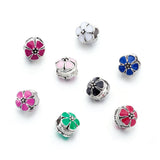50Pcs Rhinestone European Beads Mixed Large Hole Spacer DIY Charms Bracelet