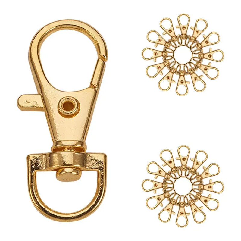 50Pcs Aluminum Swivel Lobster Claw Clasps Snap Hook 35x13mm