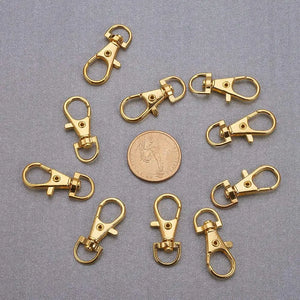 50Pcs Aluminum Swivel Lobster Claw Clasps Snap Hook 35x13mm