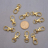 50Pcs Aluminum Swivel Lobster Claw Clasps Snap Hook 35x13mm