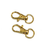 50Pcs Bronze Swivel Lobster Clasp Clips Key Hook Split Key Ring