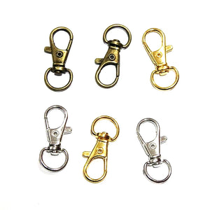 50Pcs Bronze Swivel Lobster Clasp Clips Key Hook Split Key Ring
