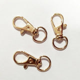 50Pcs Bronze Swivel Lobster Clasp Clips Key Hook Split Key Ring