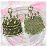 50Pcs Birthday Cake Charms Pendant DIY Jewelry 22*15.1MM