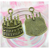 50Pcs Birthday Cake Charms Pendant DIY Jewelry 22*15.1MM