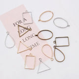 50pcs Geometric Frame Trays Pendant Molds Pressed Flower DIY Jewelry Findings