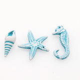 50Pcs Ocean Series Seahorses Shell Starfish Beads for Jewelry Making Bracelet
