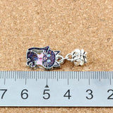 50Pcs Enamel Cat Charm Pendant For Jewelry Making DIY Accessories
