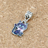50Pcs Enamel Cat Charm Pendant For Jewelry Making DIY Accessories