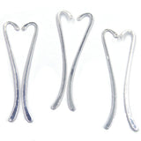 50Pcs Metal Silver Plated Bookmarks for Jewelry Making