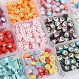 50Pcs Cartoon Animal Polymer Clay Beads Round Loose Beads For Jewelry Making DIY