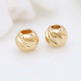50Pcs Brass 18K Plated 3mm/6mm Spacer Beads for DIY Jewelry Making