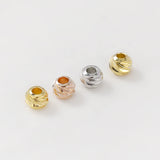 50Pcs Brass 18K Plated 3mm/6mm Spacer Beads for DIY Jewelry Making
