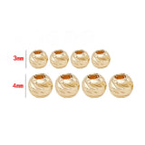 50Pcs Brass 18K Plated 3mm/6mm Spacer Beads for DIY Jewelry Making