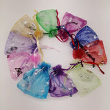 50Pcs Butterfly Organza Bags 7x9 9x12 11x16 13x18 Drawstring Gift Bags