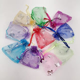 50Pcs Butterfly Organza Bags 7x9 9x12 11x16 13x18 Drawstring Gift Bags