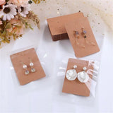 50Pcs Cardboard Earring Cards for Ear Studs Retro Jewelry Display Holder