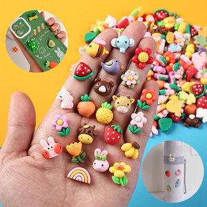 50Pcs Cartoon Resin Gems 3D Charms For Nails Diy Accessories