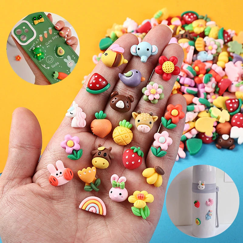 50Pcs Cartoon Resin Gems 3D Charms For Nails Diy Accessories