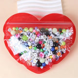 50Pcs Heart Plastic Cellophane Bags for Jewelry Packaging Valentines