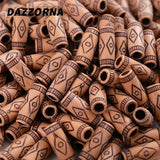 50Pcs Striped Pattern Acrylic Beads for DIY Necklace Bracelet