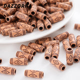 50Pcs Striped Pattern Acrylic Beads for DIY Necklace Bracelet