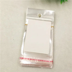 50Pcs Blank Bracelet Necklace Display Card + 50opp Bags