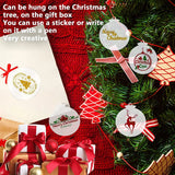 50Pcs Clear Acrylic Christmas Ornaments with Hole Ribbons DIY Holiday Decoration